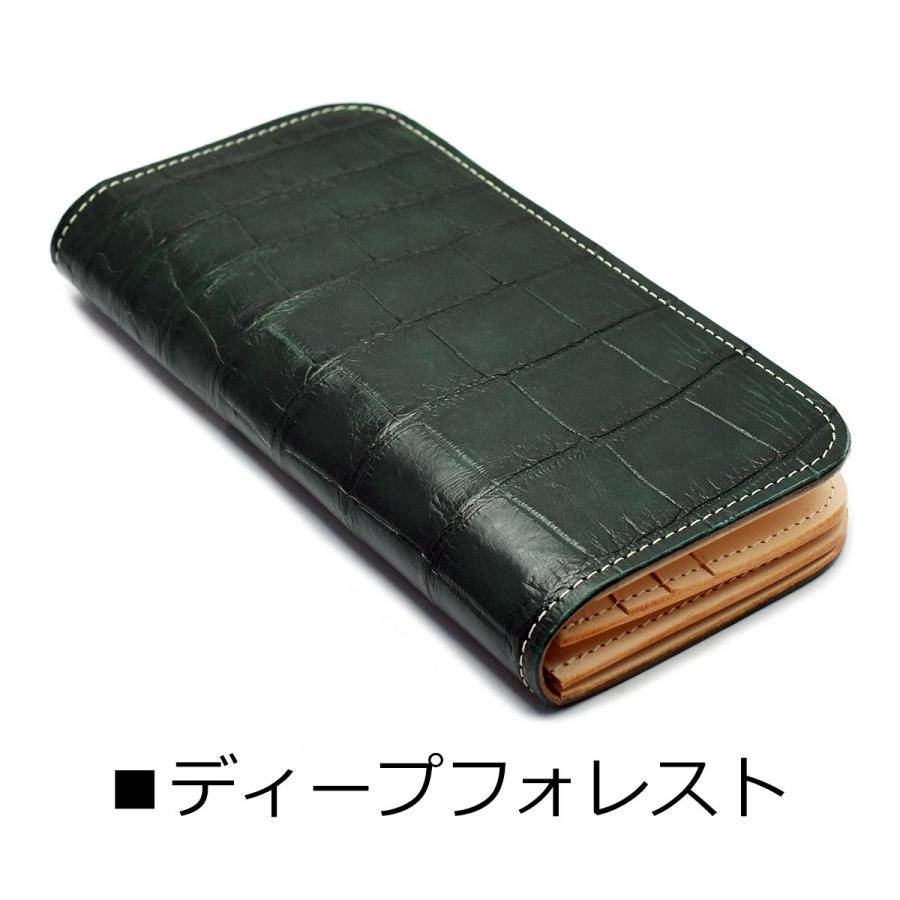 一枚革 ワニ革 長財布 ロングウォレット クロコダイル 一枚革 ワニ革 長財布 ロングウォレット クロコダイル