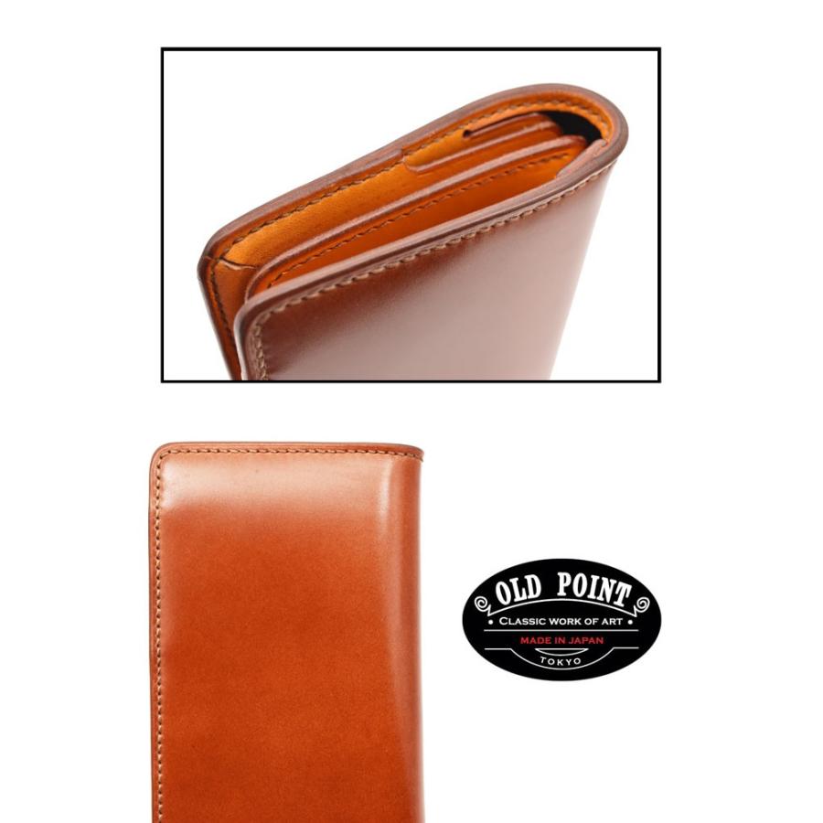 ハンドメイド 手縫い オールドポイント -匠- ロングウォレット 長財布 財布 日本製 レーデルオガワ コードバン キャメル/ナチュラルブラウンの画像
