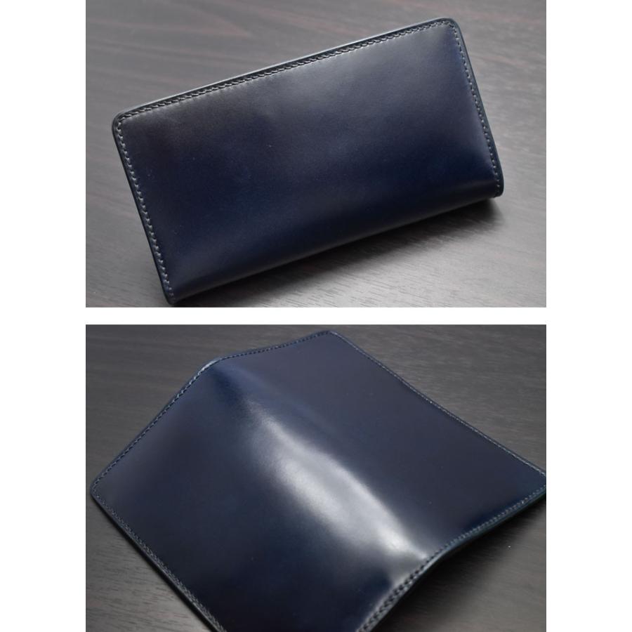 オールドポイント「匠」 ロングウォレット 長財布 財布 レーデルオガワ仕上げ コードバン ダークブルー/ブラックの画像