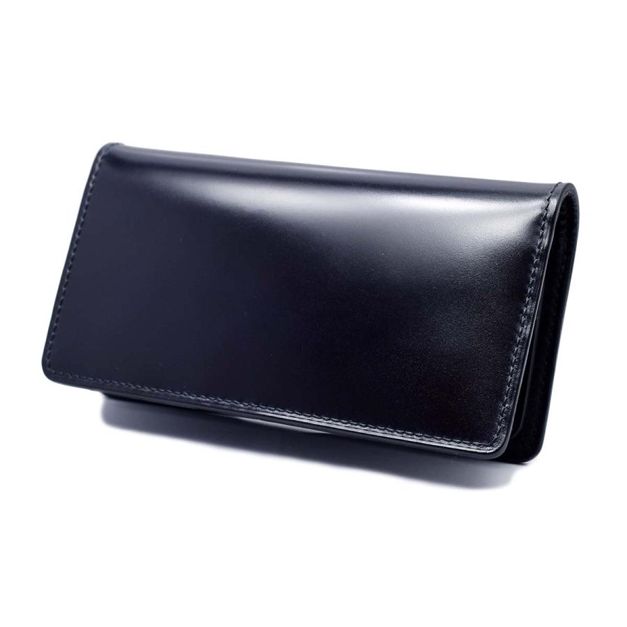 オールドポイント「匠」 ロングウォレット 長財布 財布 レーデルオガワ仕上げ コードバン ダークブルー/ブラックの画像