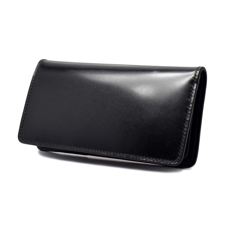 オールドポイント「匠」 ロングウォレット ハンドメイド 手縫い 長財布 財布 新喜皮革社製 コードバン ブラック 内装 イタリアンレザーの画像