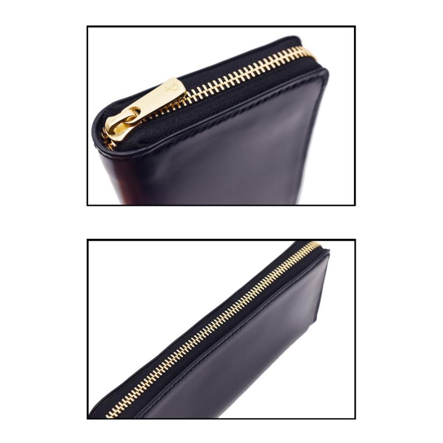 オールドポイント「匠」 ロングウォレット 長財布 財布 ラウンドファスナー レーデルオガワ仕上げ コードバン ダークブルーの画像