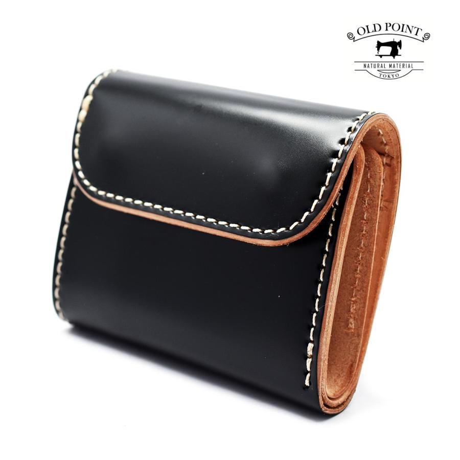 再再販 限定1個 財布 ミニ財布 コンパクト 三つ折り財布 日本製 オールドポイント コードバン ブラック レーデルオガワ ブランド 人気 おしゃれ 楽天ランキング1位 Www Doctor Plan Com
