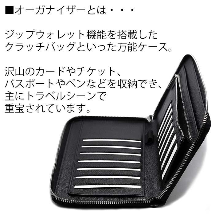 トラベルオーガナイザー 本革 パスポートケース 長財布 ラウンド