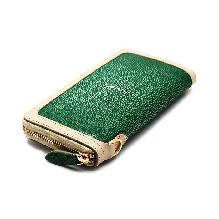 ★特別価格★スティングレイ ダブルファスナー 財布 バッグ 2way 緑 ☆特別価格☆スティングレイ ダブルファスナー 財布 バッグ 2way 緑