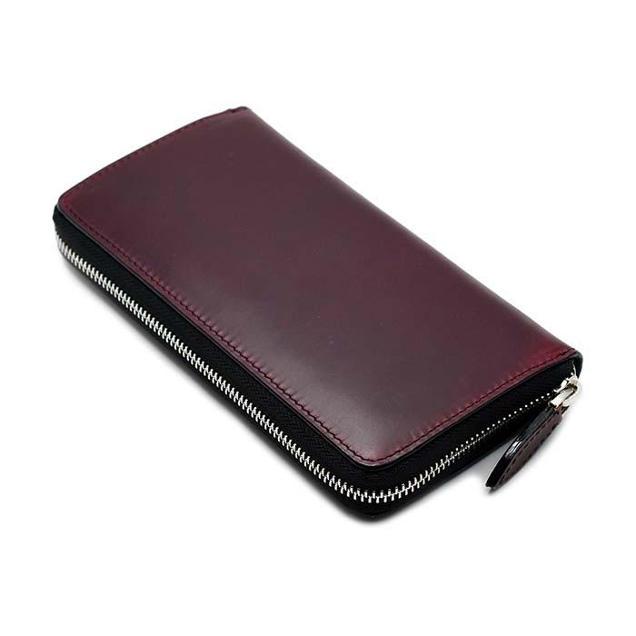 長財布 財布 ロング ウォレット オールドポイント ラウンドファスナー ホーウィン社 クロムエクセルレザー バーガンディー |  | 01