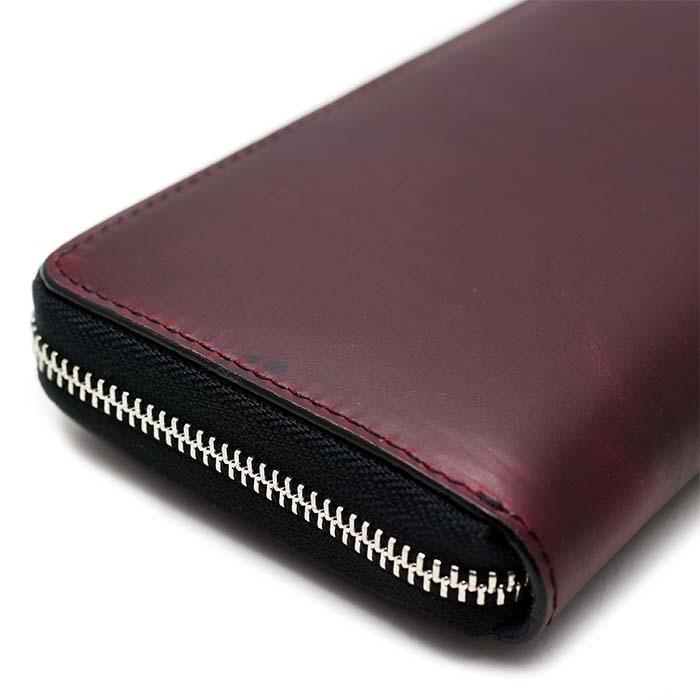 長財布 財布 ロング ウォレット オールドポイント ラウンドファスナー ホーウィン社 クロムエクセルレザー バーガンディー |  | 02