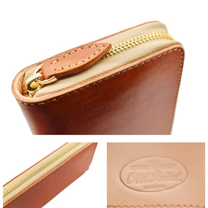 長財布 財布 オールドポイント 柿渋染め 手染め 2度染め 橙色 オレンジ シンプル ラウンドファスナーウォレット |  | 02