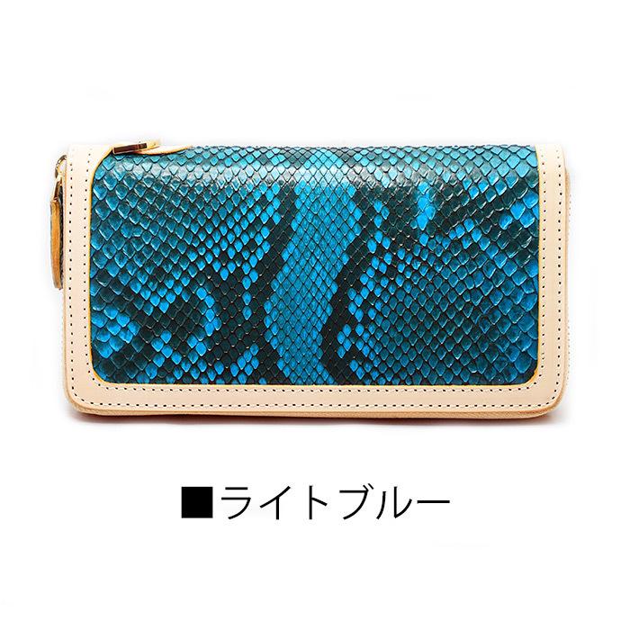 長財布 財布 オールドポイント ヘビ革 ダイヤモンドパイソン Dリング  