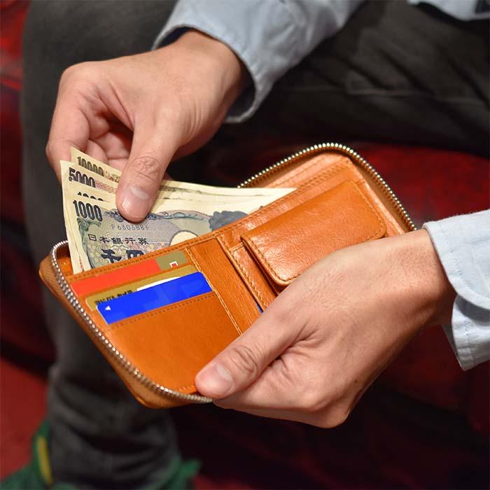 ベーシック スタンダード 二つ折り財布 コンパクト 革財布 ベーシック スタンダード 二つ折り財布 コンパクト 革財布