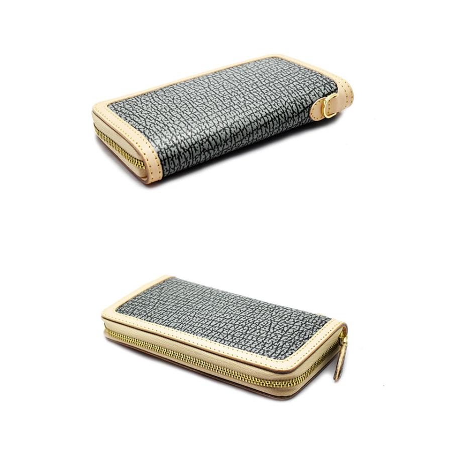 財布 長財布 ウォレット 鮫革 ラウンドファスナー Dリング付き 気仙沼産 シャークスキン 8カラー オールドポイントの画像