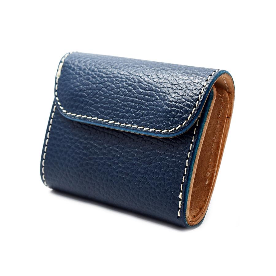 トラッカーウォレット 2層 ブルー バスケットスタンプ 栃木レザー サドルレザー トラッカーウォレット 2層 ブルー バスケットスタンプ 栃木レザー