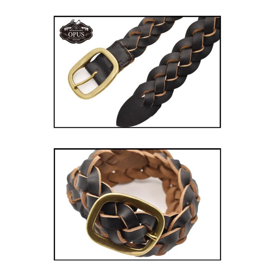opus ホーウィン社 メッシュベルト 40mm 茶芯/黒 OPUS（オーパス） 40mmメッシュベルト ホーウィン社 USオイルレザー