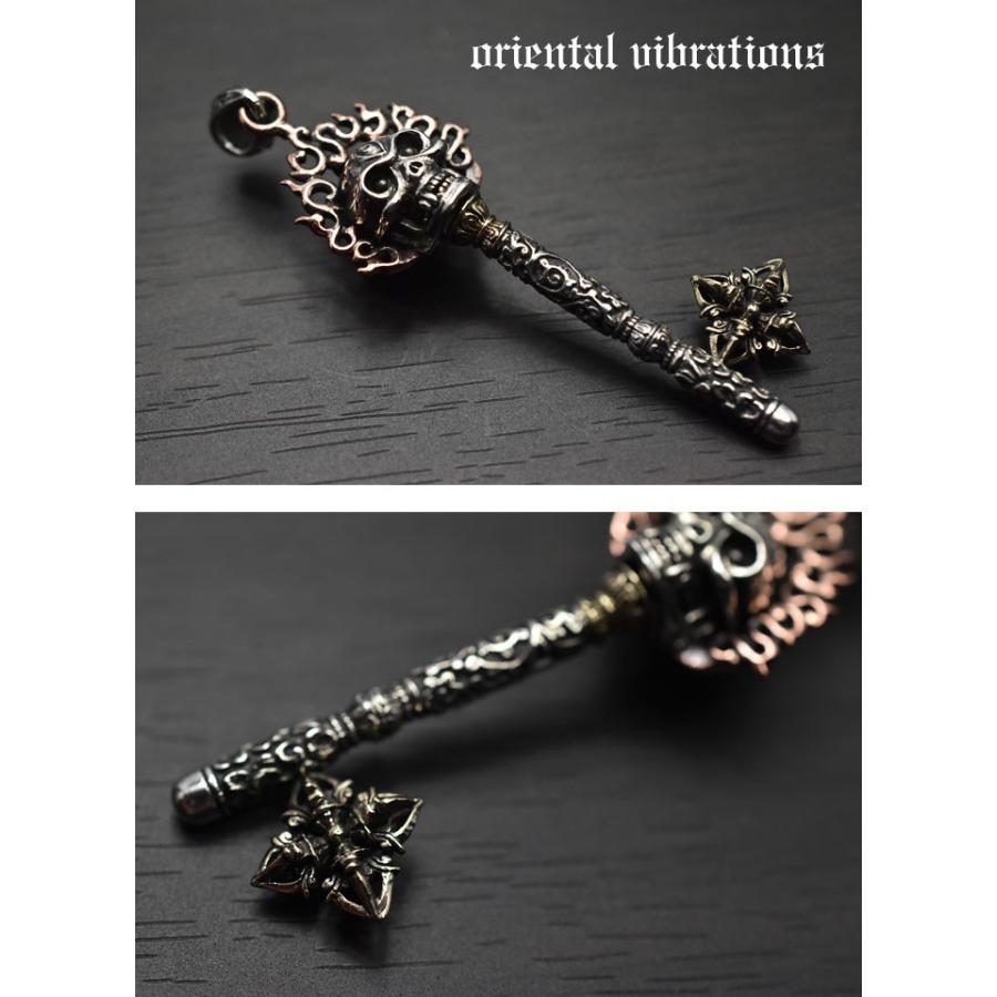 k18仕上げシルバー925 金剛杵ヴァジュラペンダントトップヘッド