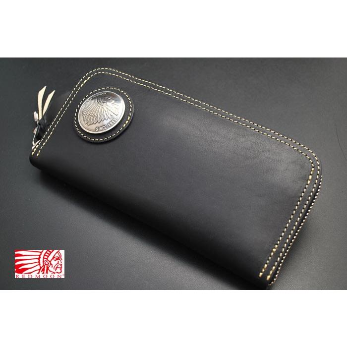 レッドムーン 財布 長財布 ロングウォレット　ベーシックライン ラウンドウォレット LP2000-RMA OBK ブラック REDMOONの画像