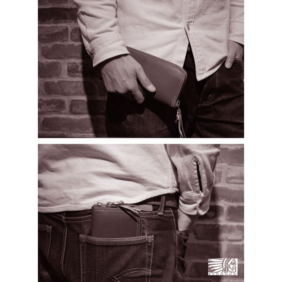 レッドムーン 財布 長財布 ロングウォレット　ベーシックライン ラウンドウォレット LP2000-RMP OBK ブラック REDMOON | REDMOON | 04