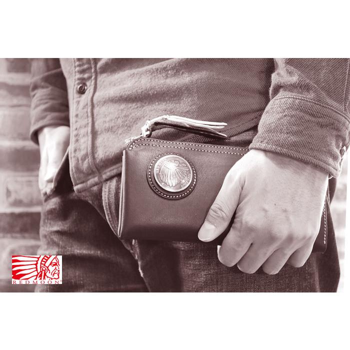 レッドムーン 財布 長財布 ロングウォレット　ベーシックライン L字ラウンドウォレット LP2000-RMLA ONT キャメル REDMOONの画像