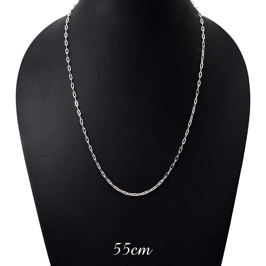 シルバーアクセサリー チェーン ネックレス 2.5mm 小判 ホピ チェーン 単品 メンズ レディース レオン ネックレス シンプル 55cm（22インチ）_3
