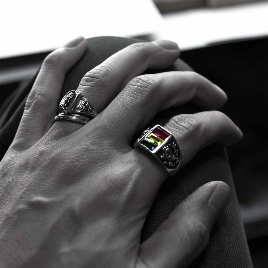 シルバーアクセサリー 指輪 リング シルバーリング ラスタカラー