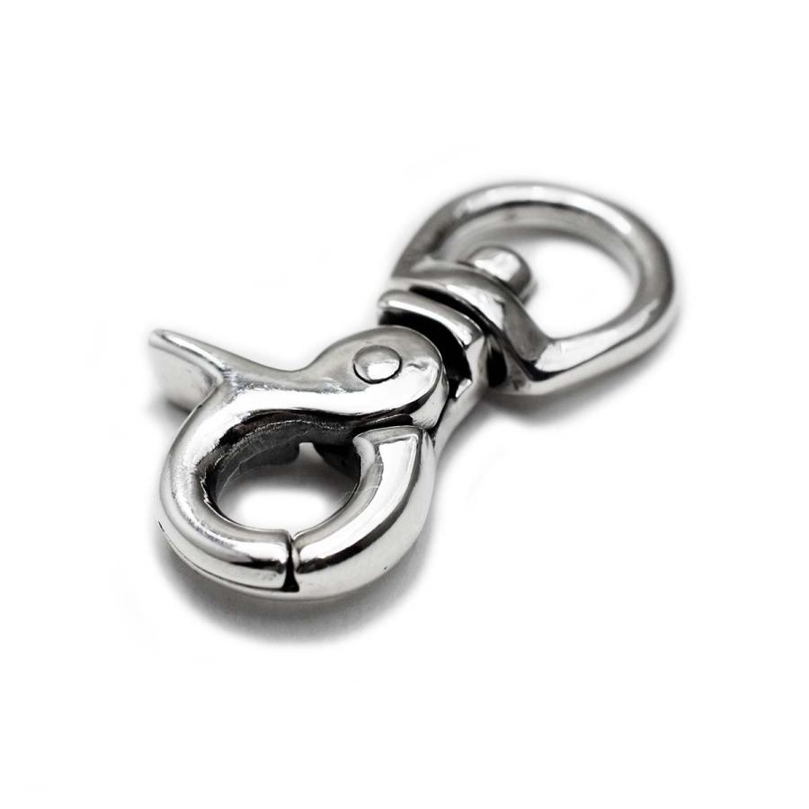 【純正silver925】　キーチェーン　ナスカン　フック　キーリング シルバー925製 ナスカン 金具 レバー型 回転フック キーホルダー
