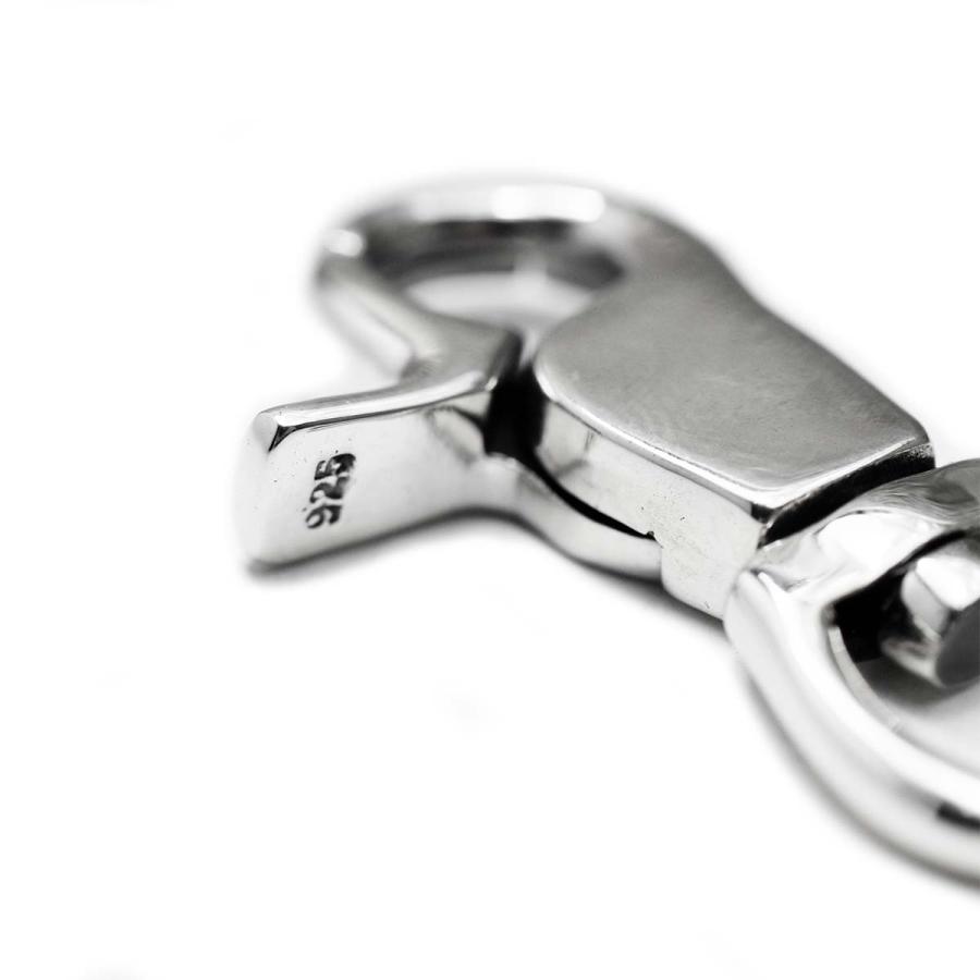 シルバー925製 ナスカン 金具 レバー型 回転フック キーホルダー