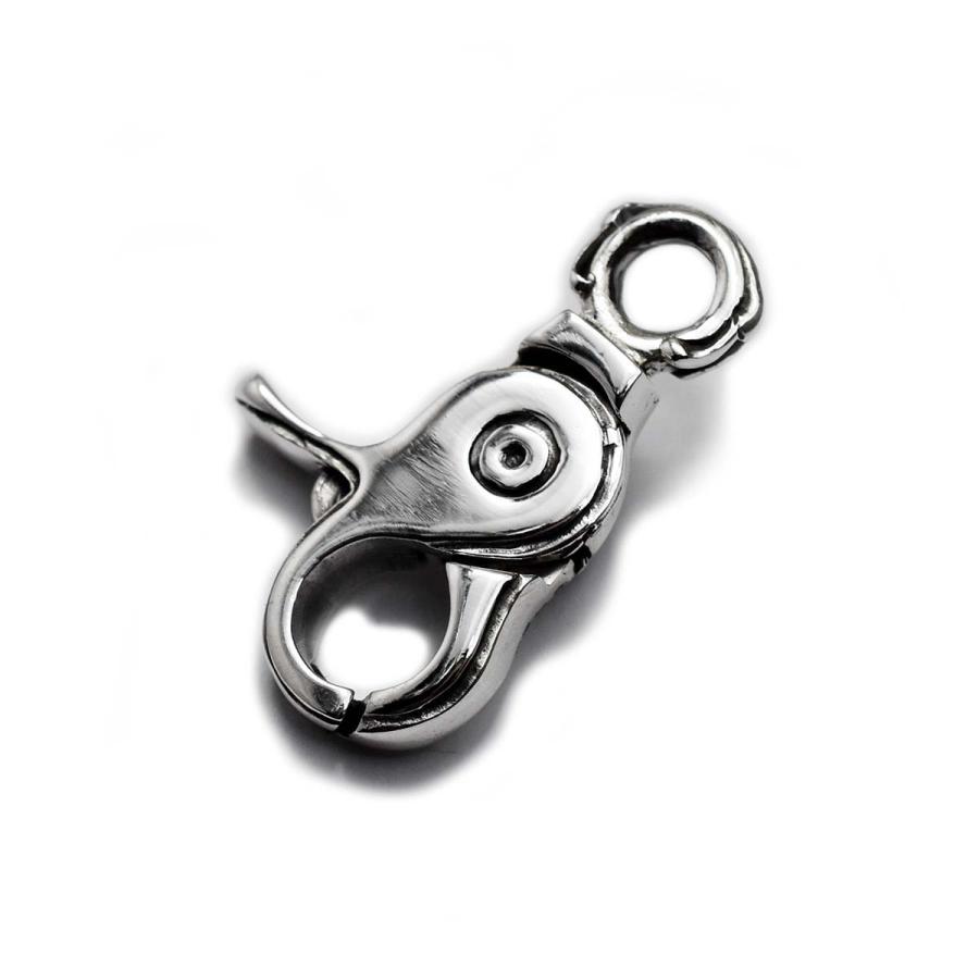 シルバー925製 29×19mm リリー デザイン 百合の紋章 ナスカン 金具 レバー型 キーホルダー ストラップ パーツ レバーナス 純銀 |  | 02