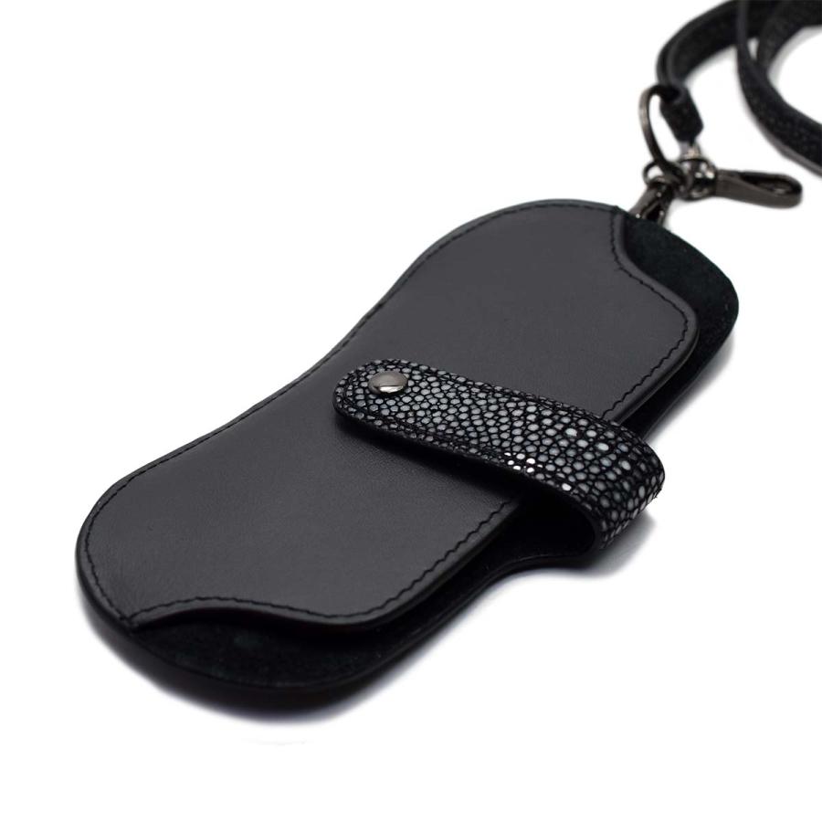 薄型 アイウェアケース 眼鏡ケース 本革 エイ革 メンズ レディース