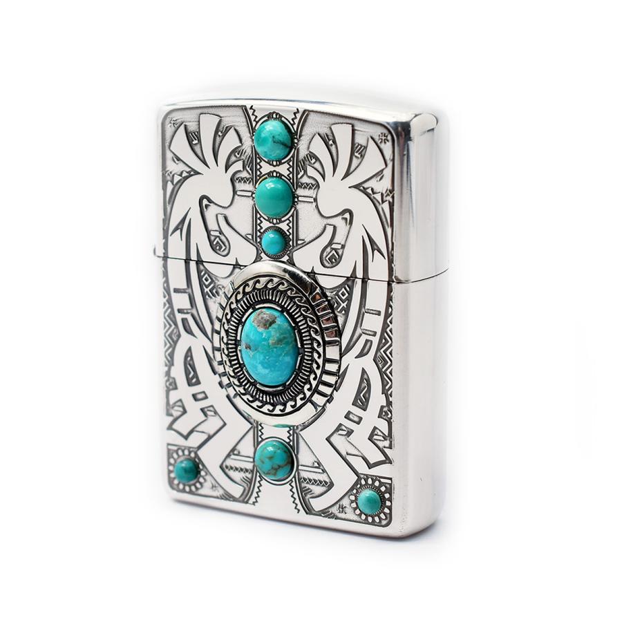 ZIPPO ジッポ ジッポー オイルライター 天然石 インディアン スピリット ココペリ ホピ族