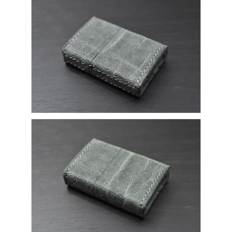 ZIPPO ジッポー オイルライター 象革 エレファントレザー グレー 