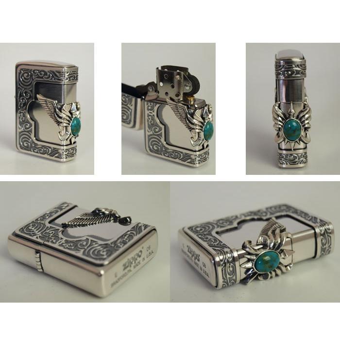 ZIPPO（ジッポー） オイルライター メタル貼り 希少ストーンウィング