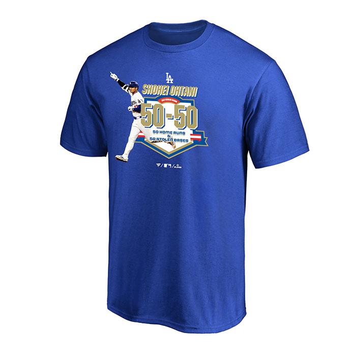 186001 Fanatics ファナティクス ★未開封★ 大谷翔平 50-50 クラブ達成記念Tシャツ M ブルー メンズ [0000000002873] Fanatics（ファナティクス） ドジャース 大谷翔平 50-50 Club 達成記念