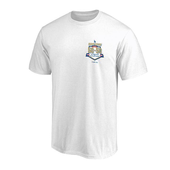 大谷翔平 記念Tシャツ ホワイト Lサイズ Fanatics（ファナティクス） ドジャース 大谷翔平 ネーム＆ナンバー