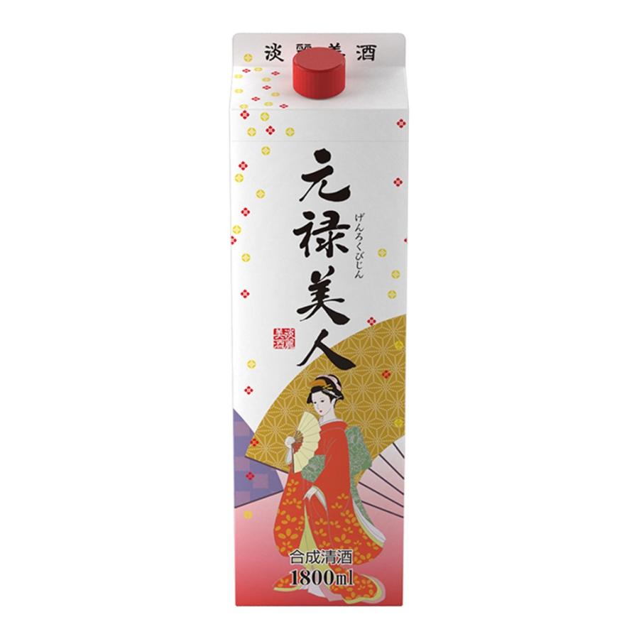 料理酒 合同酒精 元禄美人 パック 12° 1800ml : チャップリンYahoo!店