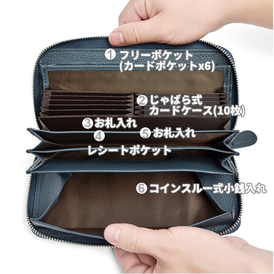 長財布 メンズ 財布 本革 レディース ギャルソン 大容量 多機能 牛革 ウォレット 大きく開く カード収納 じゃばら レシート コインスルー式 自動振り分け |  | 14