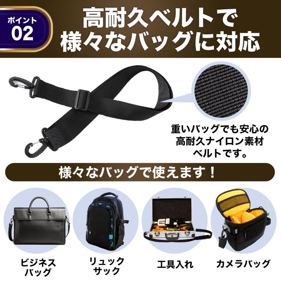 ショルダーベルト ストラップ パッド 肩 単品 太め 替え 交換用 バッグ バック メンズ レディース 黒 付け替え 水筒 用 | ブランド登録なし | 02