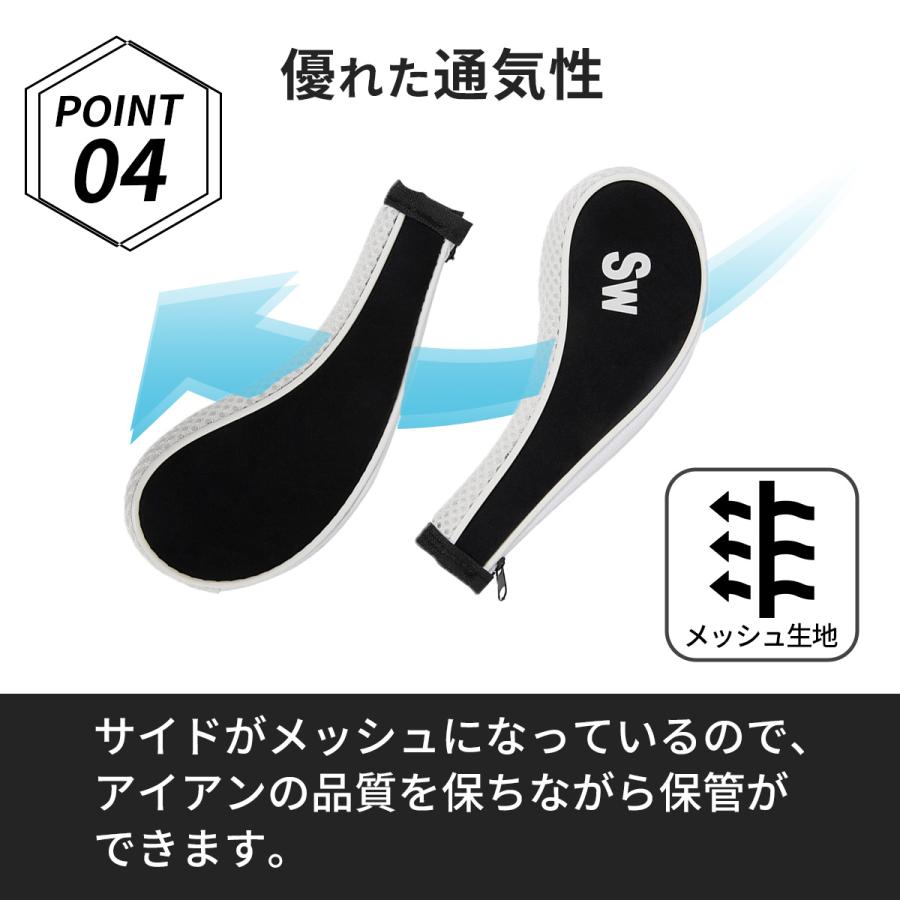 アイアンカバー セット 10点 10点セット ゴルフ カバー 単品 ファスナー ゴルフクラブ 赤 白 青 ヘッドカバー かっこいい おしゃれ |  | 07