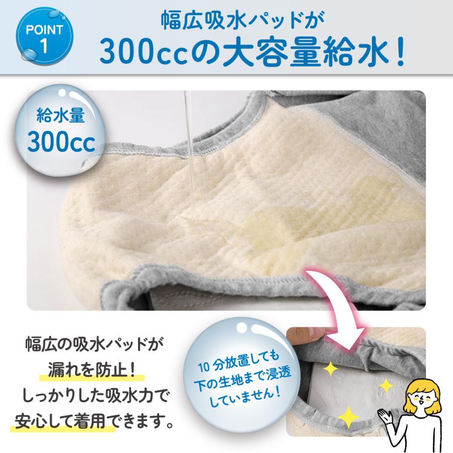 尿漏れパンツ 女性 尿とりパッド レディース 失禁パンツ 2枚セット 300cc 吸水パッド 吸水 軽失禁パンツ レディース 安心 介護 産後 失禁対策 |  | 01