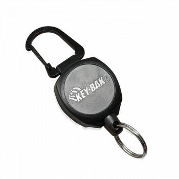 KEY-BAK カラビナ付きキーリール サイドキック ブラック(代引・同梱不可) | 
