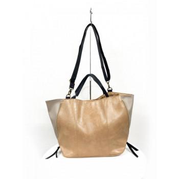 Lafiel (ラフィール) 合皮配色シリーズ 2FACEトートバッグ2WAY 89ベージュ 003179700