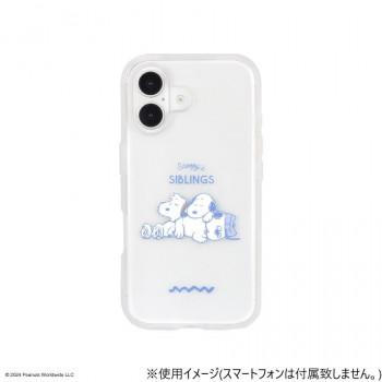 ピーナッツ IIIIfit Clear iPhone16対応 ケース スヌーピー きょうだい SNGG-82C