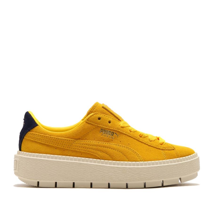 puma suede platform yellow