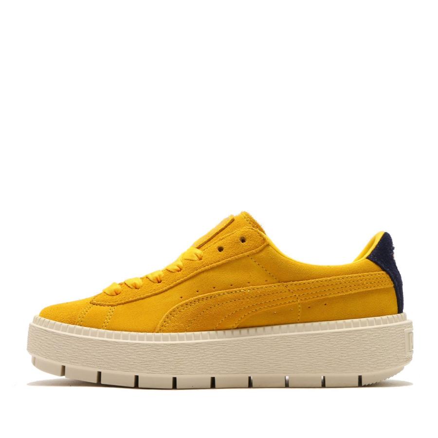 puma suede platform yellow