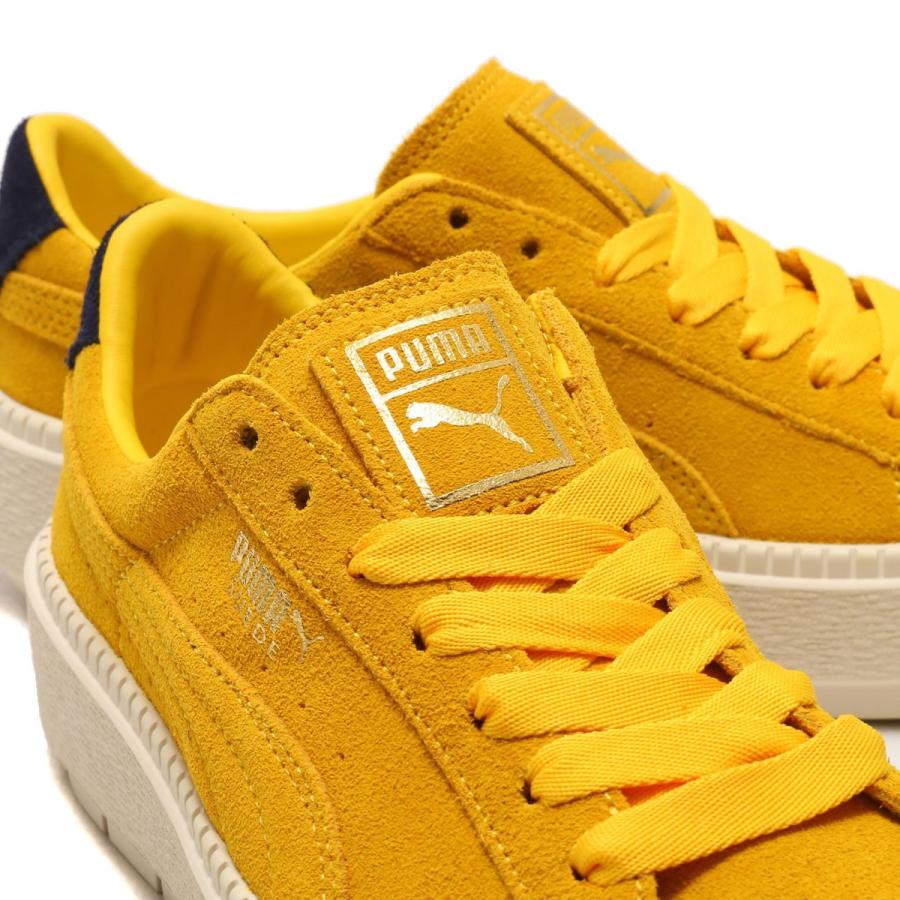 puma suede platform yellow