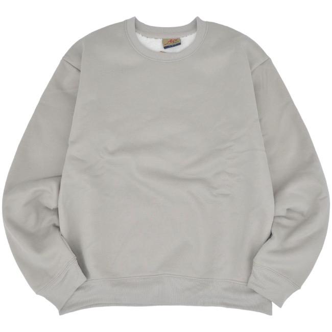 無地 トレーナー メンズ 裏ボア ブラック チャコール ブラウン