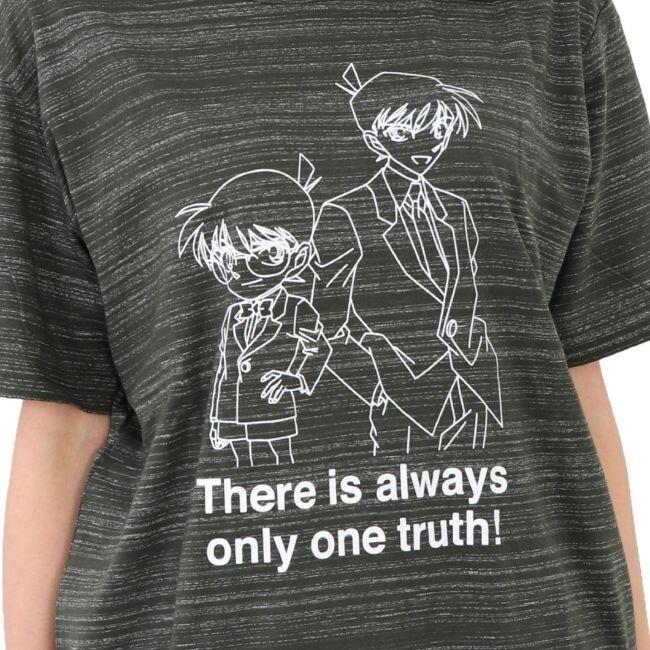 名探偵コナン コナン 工藤新一 ボーダー プリントTシャツ レディース