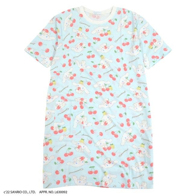 sanrio（サンリオ） シナモロール 総柄 BIG Tシャツ ポケット付き M L