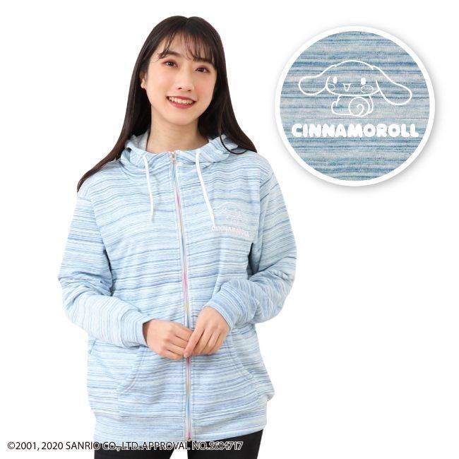 シナモロール サンリオ キャラクター レインボー ジップパーカー