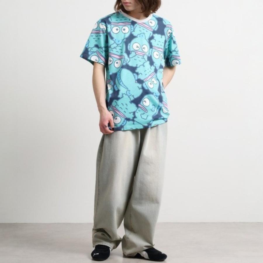 sanrio（サンリオ） ハンギョドン 半袖 総柄 Tシャツ プリント 天竺