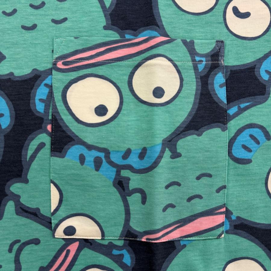 sanrio（サンリオ） ハンギョドン 半袖 総柄 スーパービッグ Tシャツ