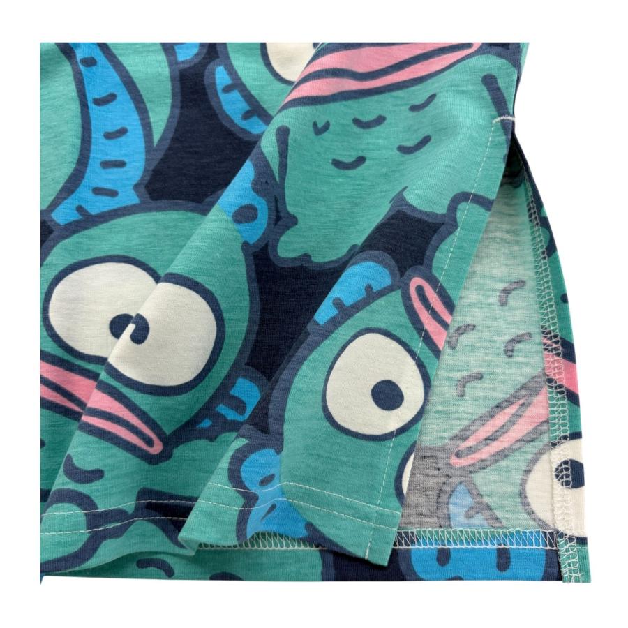 sanrio（サンリオ） ハンギョドン 半袖 総柄 スーパービッグ Tシャツ
